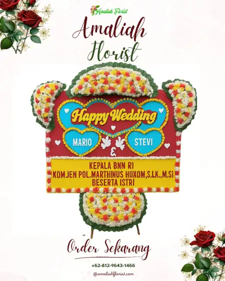 Papan Bunga Pernikahan Trombol